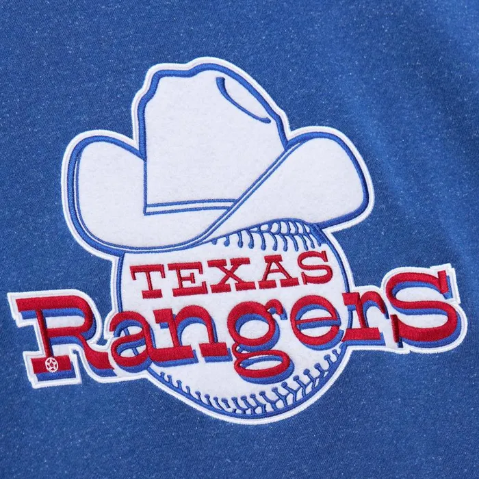 Mitchell and Ness Snow Washed Fleece Crew Vintage Logo Texas Rangers Men Hoodies and Sweatshirts Mitchell and Ness Snow Washed Fleece Crew Vintage Logo Texas Rangers Men Hoodies and Sweatshirts