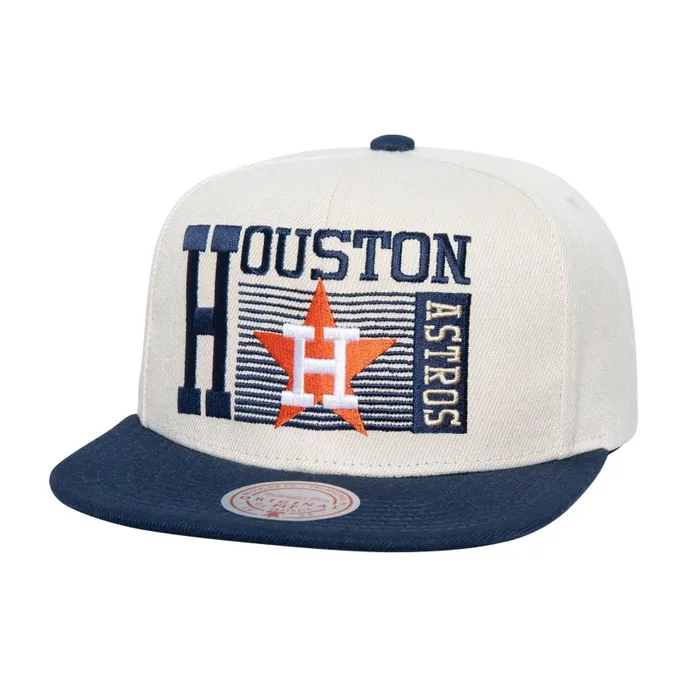 Mitchell and Ness Speed Zone Snapback Coop Houston Astros Men Hats and Headwear