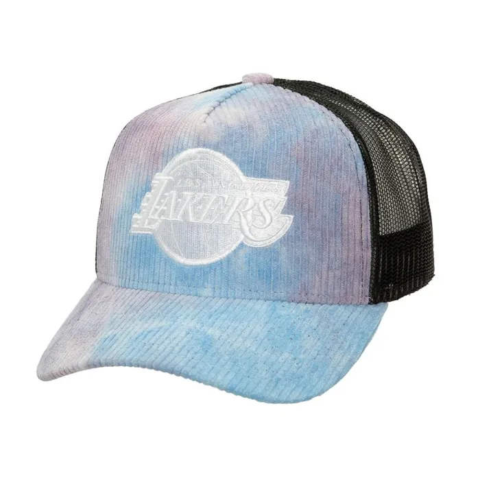 Mitchell and Ness Spring Time Cord Trucker Los Angeles Lakers Men Hats and Headwear Mitchell and Ness Spring Time Cord Trucker Los Angeles Lakers Men Hats and Headwear