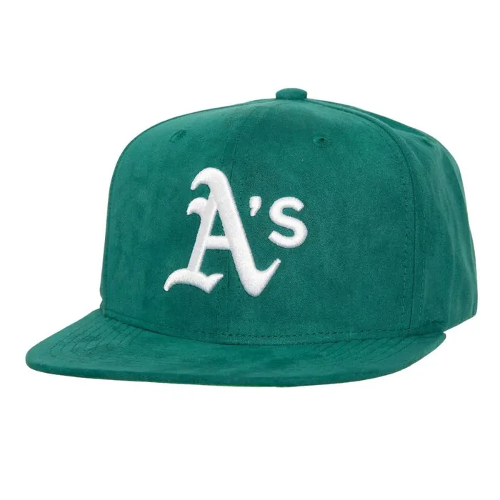 Mitchell and Ness Sweet Suede Snapback Oakland Athletics Men Hats and Headwear Mitchell and Ness Sweet Suede Snapback Oakland Athletics Men Hats and Headwear