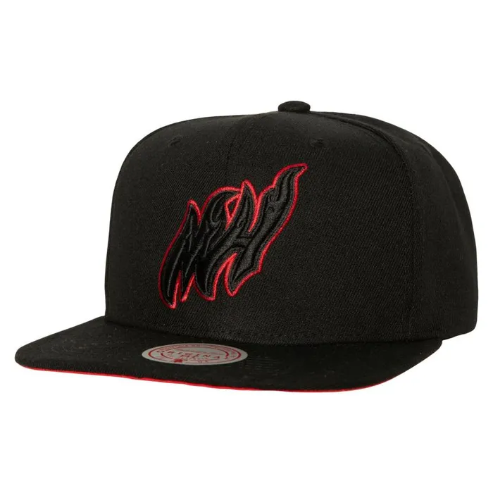 Mitchell and Ness TC Bottoms Snapback HWC Miami Heat Men Hats and Headwear