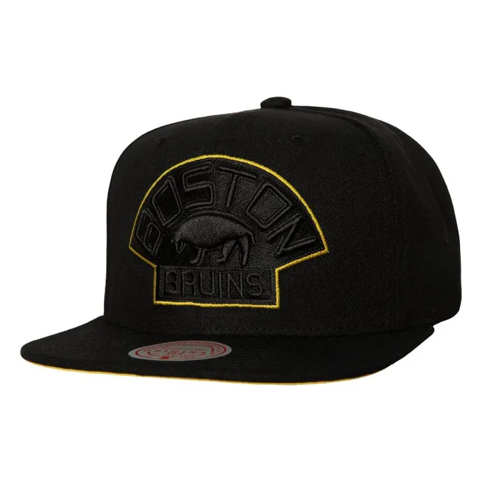 Mitchell and Ness TC Bottoms Snapback Vntg Boston Bruins Men Hats and Headwear Mitchell and Ness TC Bottoms Snapback Vntg Boston Bruins Men Hats and Headwear