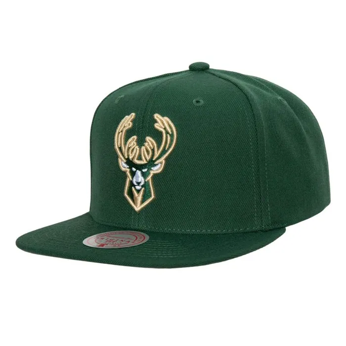 Mitchell and Ness Team Ground 20 Snapback Milwaukee Bucks Men Hats and Headwear Mitchell and Ness Team Ground 20 Snapback Milwaukee Bucks Men Hats and Headwear