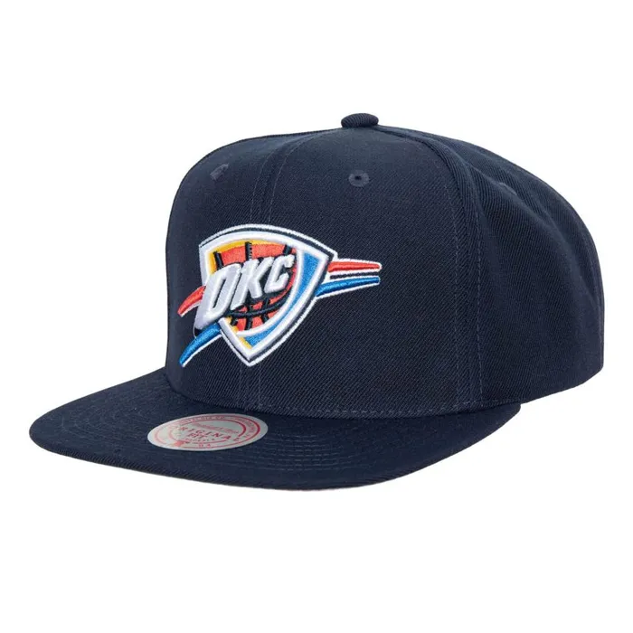 Mitchell and Ness Team Ground 20 Snapback Oklahoma City Thunder Men Hats and Headwear