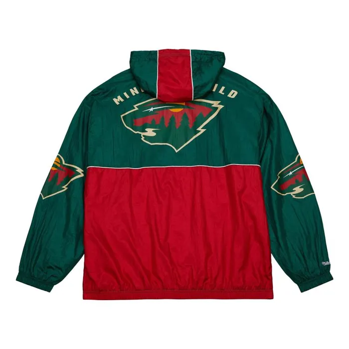 Mitchell and Ness Team OG 20 Anorak Windbreaker Minnesota Wild Men Jackets and Outerwear Mitchell and Ness Team OG 20 Anorak Windbreaker Minnesota Wild Men Jackets and Outerwear