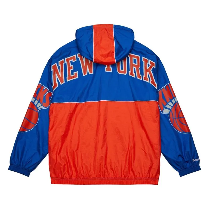 Mitchell and Ness Team OG 20 Anorak Windbreaker New York Knicks Men Jackets and Outerwear Mitchell and Ness Team OG 20 Anorak Windbreaker New York Knicks Men Jackets and Outerwear