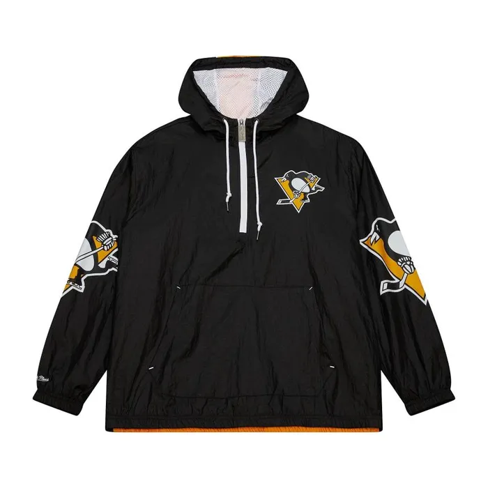 Mitchell and Ness Team OG 20 Anorak Windbreaker Pittsburgh Penguins Men Jackets and Outerwear Mitchell and Ness Team OG 20 Anorak Windbreaker Pittsburgh Penguins Men Jackets and Outerwear