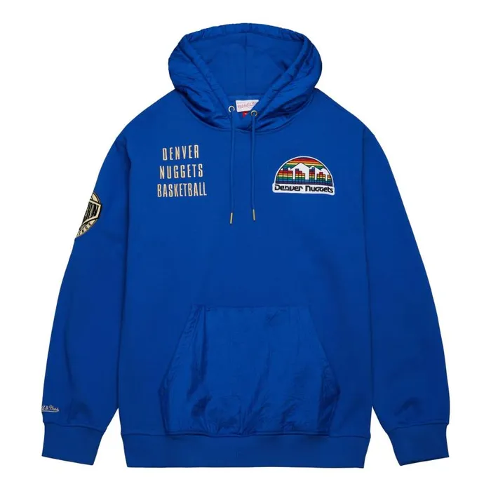 Mitchell and Ness Team OG 20 Fleece Hoodie Vintage Logo Denver Nuggets Men Hoodies and Sweatshirts Mitchell and Ness Team OG 20 Fleece Hoodie Vintage Logo Denver Nuggets Men Hoodies and Sweatshirts