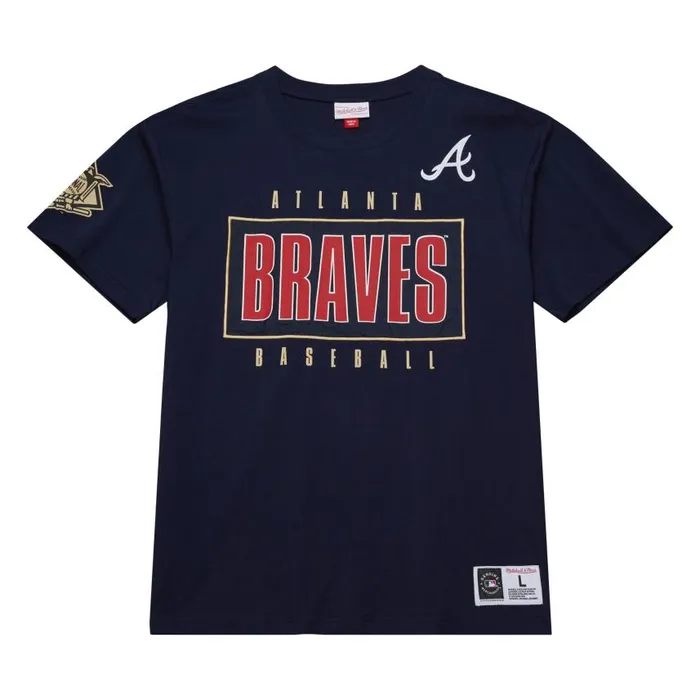 Mitchell and Ness Team OG 20 Premium SS Tee Current Logo Atlanta Braves Men TShirts and Tops Mitchell and Ness Team OG 20 Premium SS Tee Current Logo Atlanta Braves Men TShirts and Tops