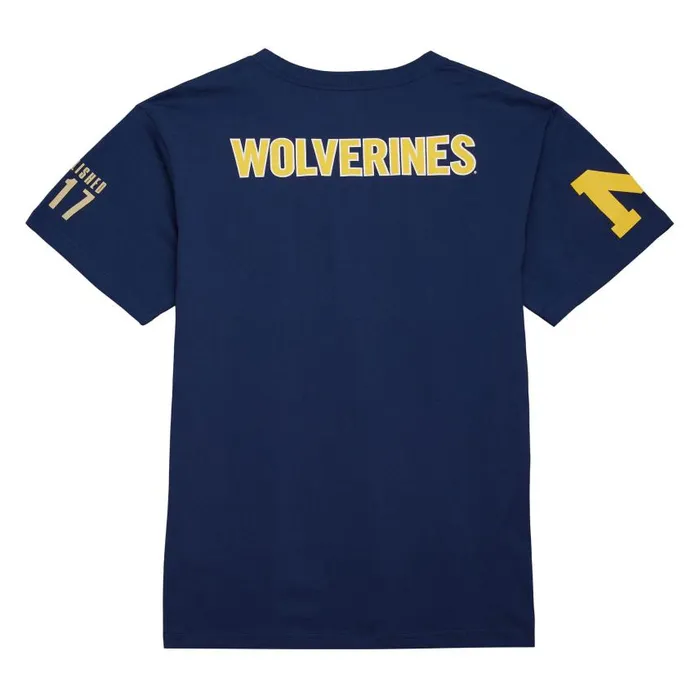 Mitchell and Ness Team OG 20 Premium SS Tee Vintage Logo University Of Michigan Men TShirts and Tops Mitchell and Ness Team OG 20 Premium SS Tee Vintage Logo University Of Michigan Men TShirts and Tops