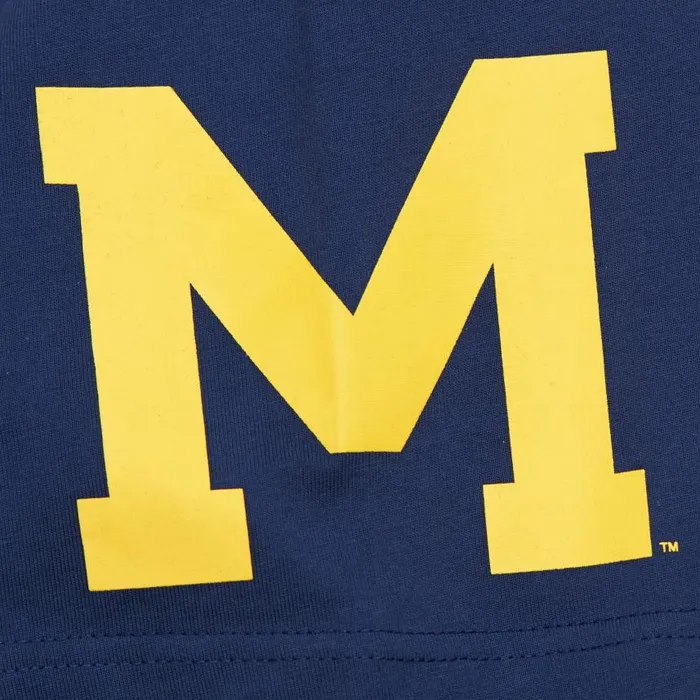 Mitchell and Ness Team OG 20 Premium SS Tee Vintage Logo University Of Michigan Men TShirts and Tops Mitchell and Ness Team OG 20 Premium SS Tee Vintage Logo University Of Michigan Men TShirts and Tops