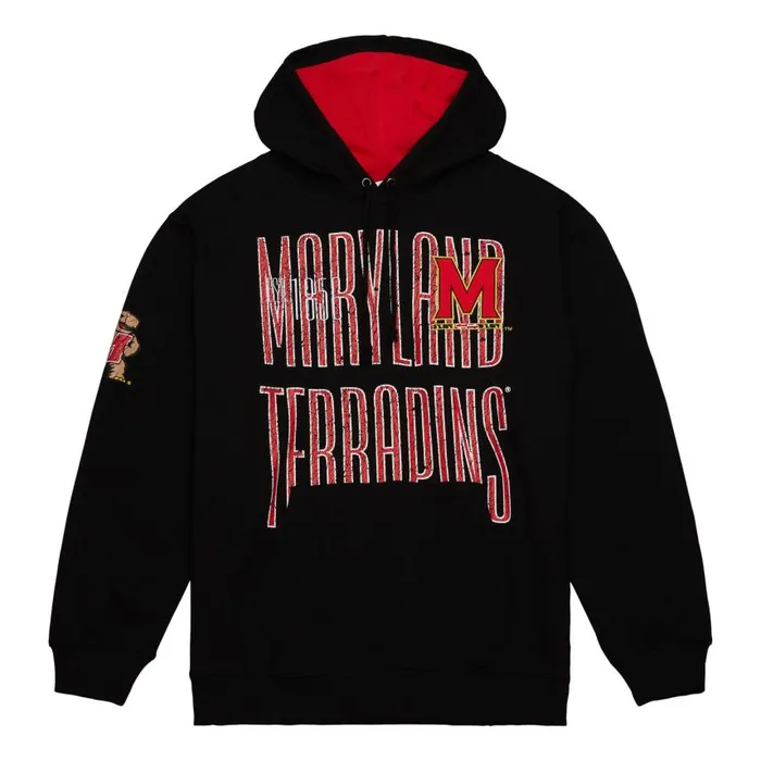 Mitchell and Ness Team OG Fleece Hoodie University Of Maryland Men Hoodies and Sweatshirts Mitchell and Ness Team OG Fleece Hoodie University Of Maryland Men Hoodies and Sweatshirts