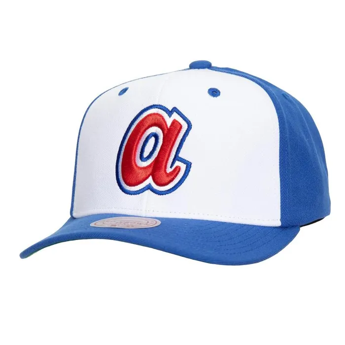 Mitchell and Ness Team Pro Snapback Coop Atlanta Braves Men Hats and Headwear Mitchell and Ness Team Pro Snapback Coop Atlanta Braves Men Hats and Headwear