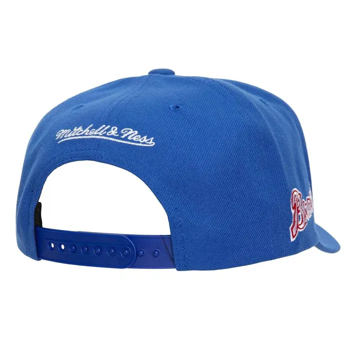 Mitchell and Ness Team Pro Snapback Coop Atlanta Braves Men Hats and Headwear Mitchell and Ness Team Pro Snapback Coop Atlanta Braves Men Hats and Headwear