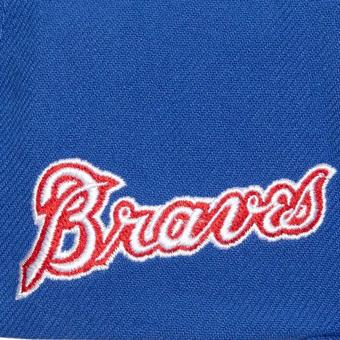 Mitchell and Ness Team Pro Snapback Coop Atlanta Braves Men Hats and Headwear Mitchell and Ness Team Pro Snapback Coop Atlanta Braves Men Hats and Headwear