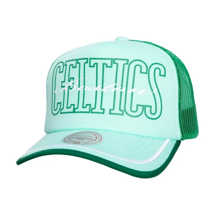 Mitchell and Ness Team Royalty Trucker Boston Celtics Men Hats and Headwear