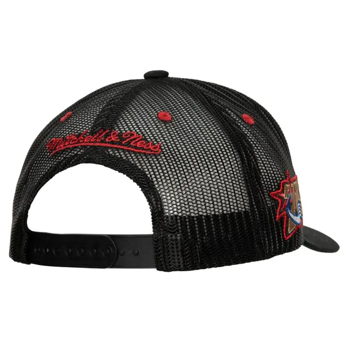 Mitchell and Ness Team Seal Trucker Snapback HWC Philadelphia 76ers Men Hats and Headwear Mitchell and Ness Team Seal Trucker Snapback HWC Philadelphia 76ers Men Hats and Headwear