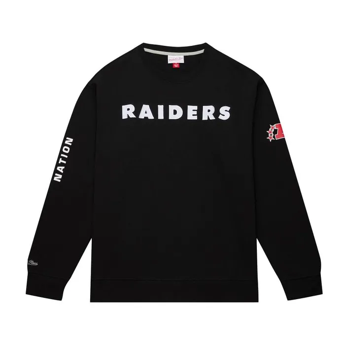 Mitchell and Ness There And Back Fleece Crew Oakland Raiders Men Hoodies and Sweatshirts Mitchell and Ness There And Back Fleece Crew Oakland Raiders Men Hoodies and Sweatshirts