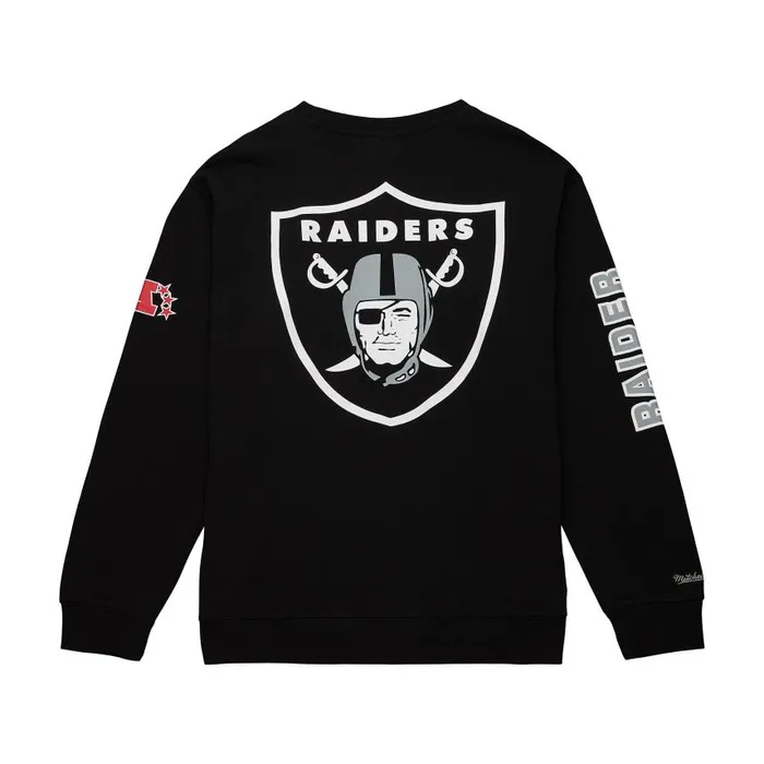 Mitchell and Ness There And Back Fleece Crew Oakland Raiders Men Hoodies and Sweatshirts