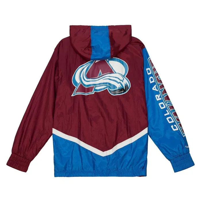 Mitchell and Ness Undeniable Full Zip Windbreaker Colorado Avalanche Men Jackets and Outerwear Mitchell and Ness Undeniable Full Zip Windbreaker Colorado Avalanche Men Jackets and Outerwear