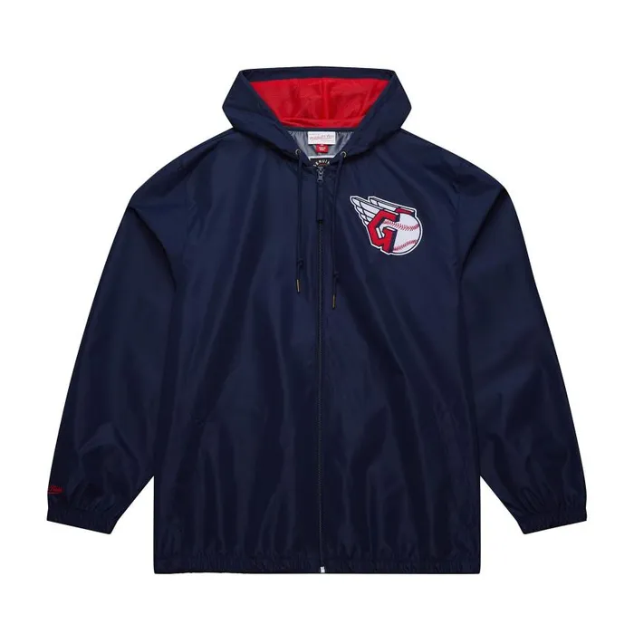 Mitchell and Ness Unlined Windbreaker Current Logo Cleveland Guardians Men Jackets and Outerwear Mitchell and Ness Unlined Windbreaker Current Logo Cleveland Guardians Men Jackets and Outerwear