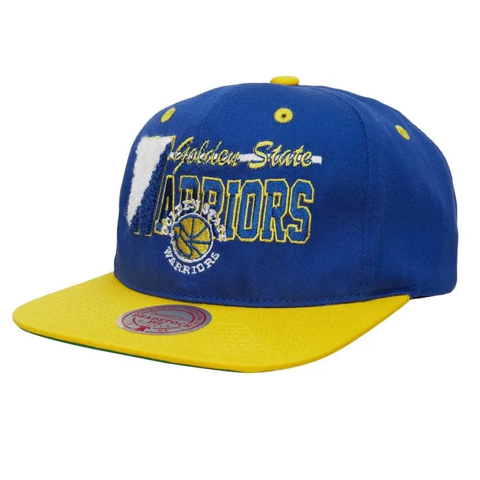Mitchell and Ness Varsity Letter Snapback HWC Golden State Warriors Men Hats and Headwear Mitchell and Ness Varsity Letter Snapback HWC Golden State Warriors Men Hats and Headwear