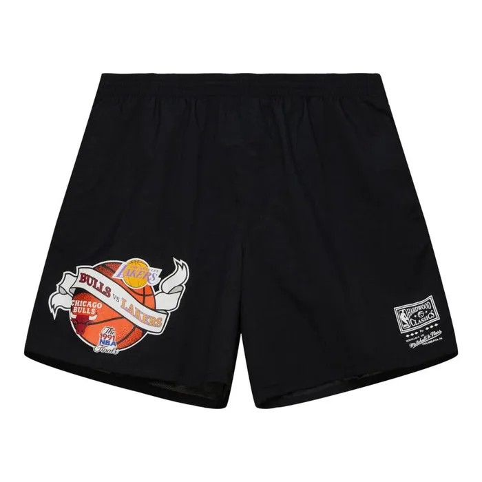 Mitchell and Ness Victory Road Nylon Shorts Finals Bulls Vs Lakers Road Men Shorts Mitchell and Ness Victory Road Nylon Shorts Finals Bulls Vs Lakers Road Men Shorts