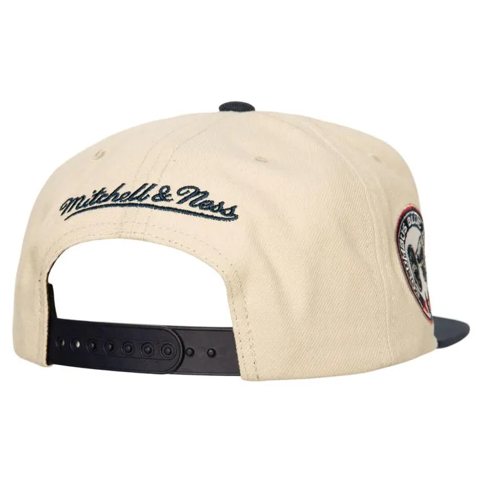 Mitchell and Ness Vintage OffWhite Snapback Columbus Blue Jackets Men Hats and Headwear Mitchell and Ness Vintage OffWhite Snapback Columbus Blue Jackets Men Hats and Headwear