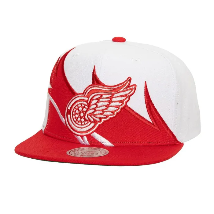Mitchell and Ness Waverunner Snapback Vntg Detroit Red Wings Men Hats and Headwear