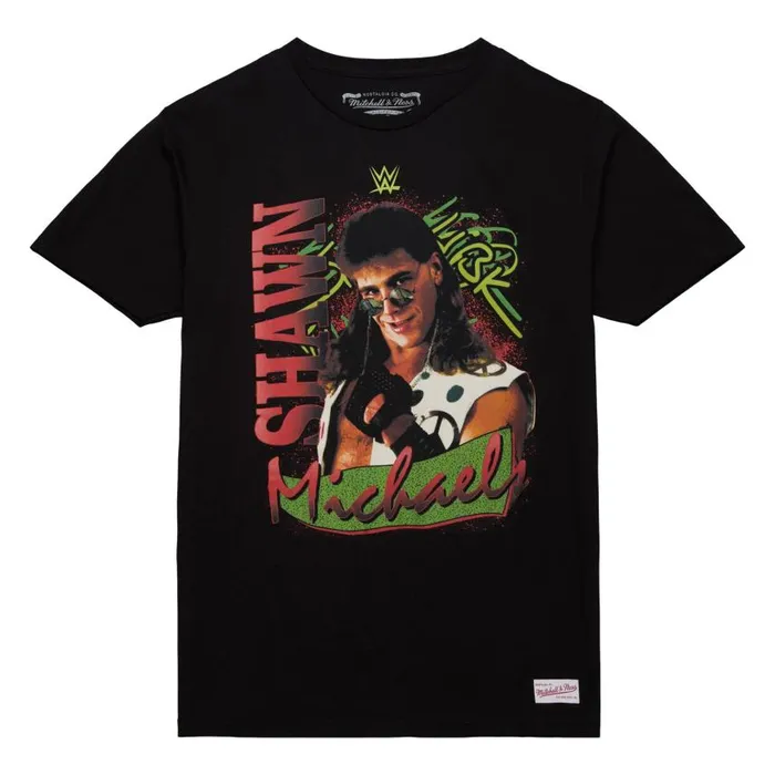 Mitchell and Ness WM Legends HBK Tee Wrestlemania Shawn Michaels Men TShirts and Tops Mitchell and Ness WM Legends HBK Tee Wrestlemania Shawn Michaels Men TShirts and Tops