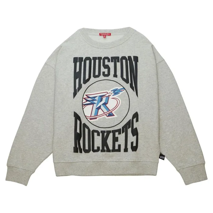Mitchell and Ness Women039s Logo LT Crew 30 Houston Rockets Women Hoodies and Sweatshirts Mitchell and Ness Women039s Logo LT Crew 30 Houston Rockets Women Hoodies and Sweatshirts