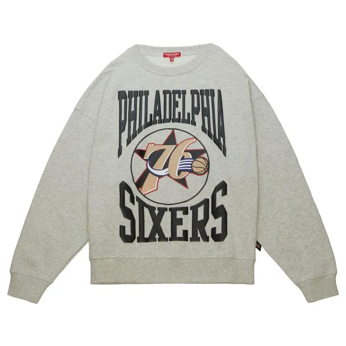Mitchell and Ness Women039s Logo LT Crew 30 Philadelphia 76ers Women Hoodies and Sweatshirts Mitchell and Ness Women039s Logo LT Crew 30 Philadelphia 76ers Women Hoodies and Sweatshirts