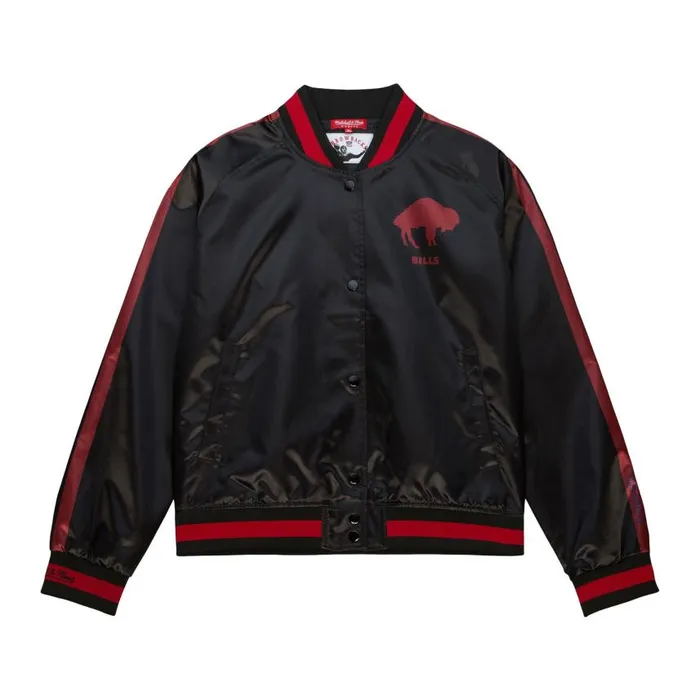 Mitchell and Ness Women039s Raglan Satin Jacket Buffalo Bills Women Jackets and Outerwear Mitchell and Ness Women039s Raglan Satin Jacket Buffalo Bills Women Jackets and Outerwear