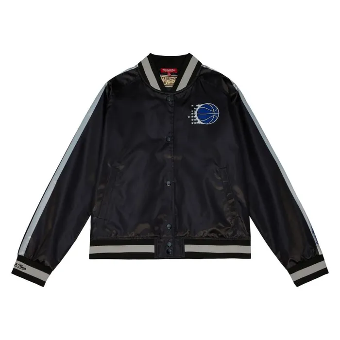 Mitchell and Ness Women039s Raglan Satin Jacket Orlando Magic Women Jackets and Outerwear Mitchell and Ness Women039s Raglan Satin Jacket Orlando Magic Women Jackets and Outerwear