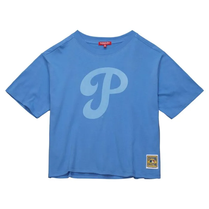 Mitchell and Ness Women039s Tonal Boxy Crop Tee Philadelphia Phillies Women TShirts and Tops Mitchell and Ness Women039s Tonal Boxy Crop Tee Philadelphia Phillies Women TShirts and Tops