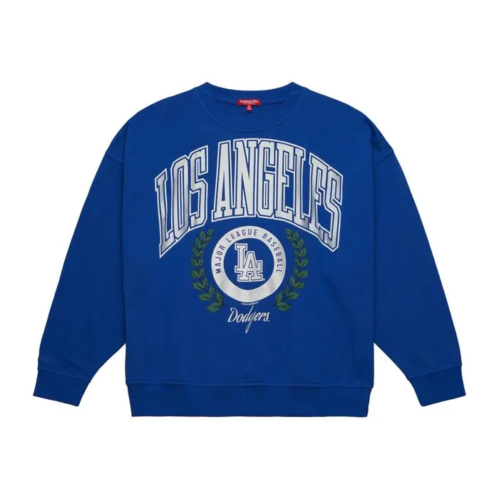 Mitchell and Ness Womens Logo Lt Crew 20 Los Angeles Dodgers Women Hoodies and Sweatshirts Mitchell and Ness Womens Logo Lt Crew 20 Los Angeles Dodgers Women Hoodies and Sweatshirts