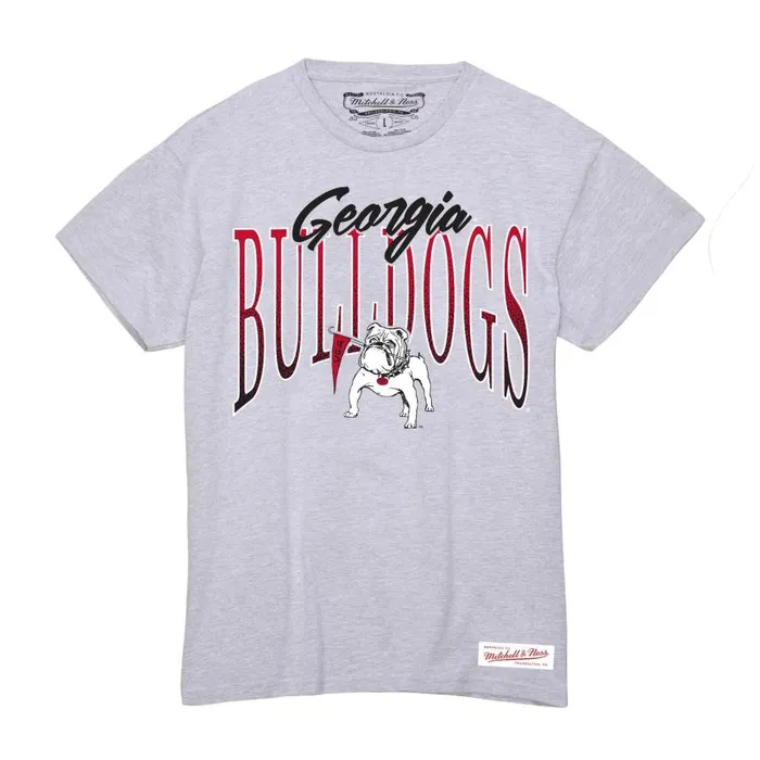 Mitchell and Ness Womens Script Arc Tee University Of Georgia Women TShirts and Tops Mitchell and Ness Womens Script Arc Tee University Of Georgia Women TShirts and Tops
