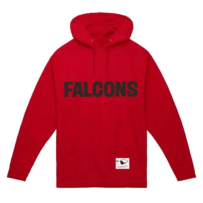 Mitchell and Ness Wordmark 1 Hoodie Atlanta Falcons Men Hoodies and Sweatshirts Mitchell and Ness Wordmark 1 Hoodie Atlanta Falcons Men Hoodies and Sweatshirts