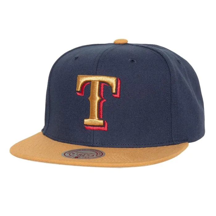 Mitchell and Ness Work It Snapback Texas Rangers Men Hats and Headwear