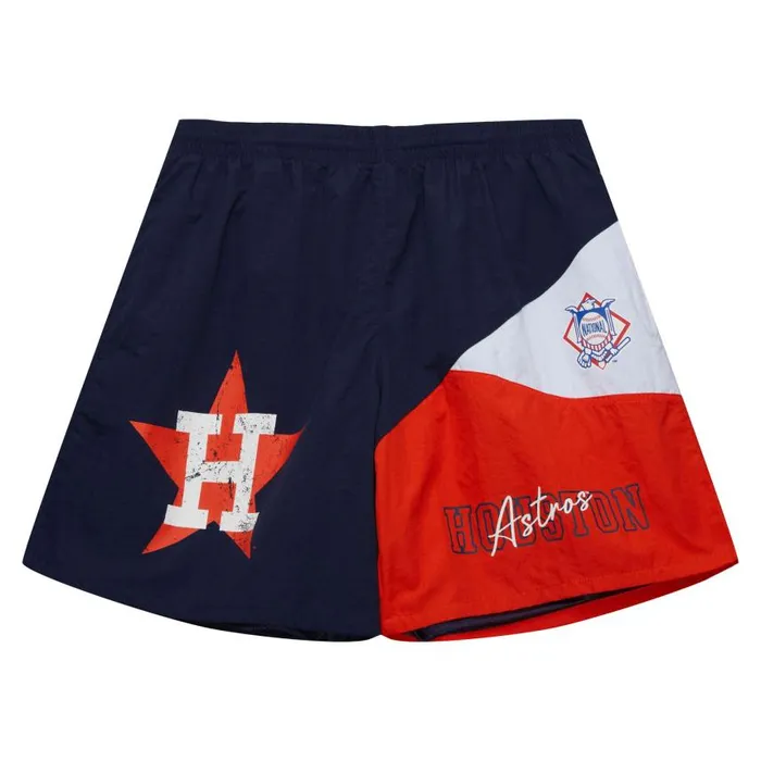 Mitchell and Ness Woven Shorts Vintage Logo Houston Astros Men Shorts