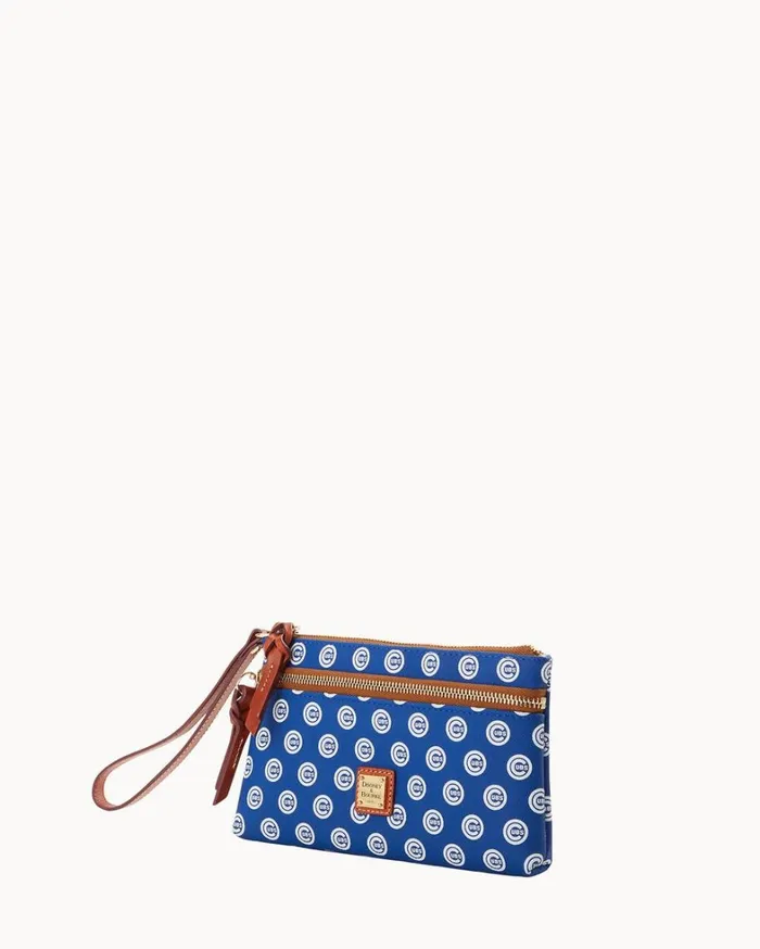 MLB Cubs Double Zip Wristlet Chicago Cubs Women Dooney and Bourke Wallets MLB Cubs Double Zip Wristlet Chicago Cubs Women Dooney and Bourke Wallets