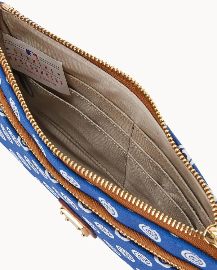 MLB Cubs Double Zip Wristlet Chicago Cubs Women Dooney and Bourke Wallets MLB Cubs Double Zip Wristlet Chicago Cubs Women Dooney and Bourke Wallets