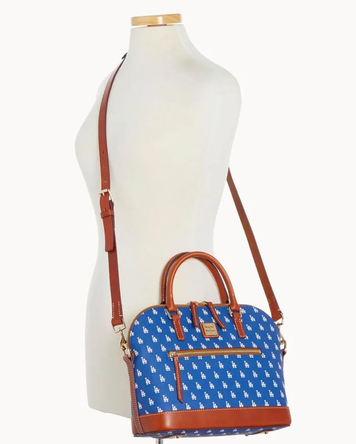 MLB Dodgers Domed Zip Satchel Dodgers Women Dooney and Bourke Satchels MLB Dodgers Domed Zip Satchel Dodgers Women Dooney and Bourke Satchels