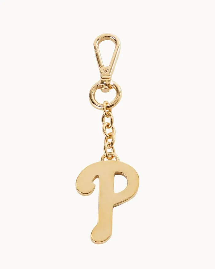 MLB Philadelphia Phillies Pendant Key Chain Gold Women Dooney and Bourke Key Keepers and Charms MLB Philadelphia Phillies Pendant Key Chain Gold Women Dooney and Bourke Key Keepers and Charms