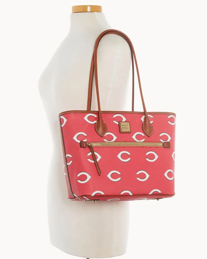 MLB Reds Tote Reds Women Dooney and Bourke Totes MLB Reds Tote Reds Women Dooney and Bourke Totes