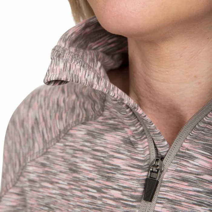 Moxie 12 Zip LongSleeve Top Cool Grey Marl Women Trespass TShirts
