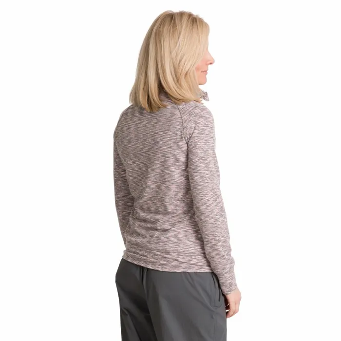 Moxie 12 Zip LongSleeve Top Cool Grey Marl Women Trespass TShirts