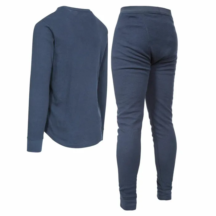 Mystery Unisex Super Soft Thermal Set Navy MenWomen Trespass Base Layers