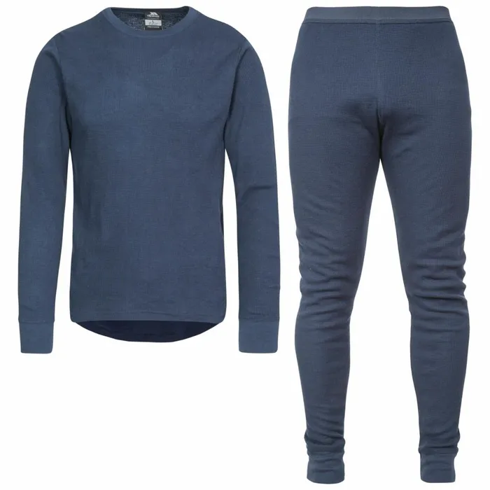 Mystery Unisex Super Soft Thermal Set Navy MenWomen Trespass Base Layers