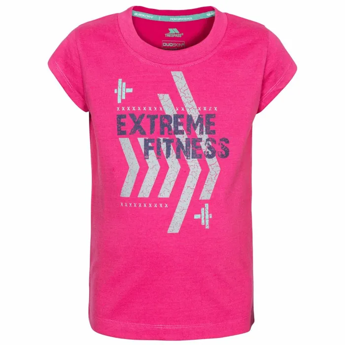 Naja Printed TShirt Pink Lady Kids Trespass Tshirts and Tops